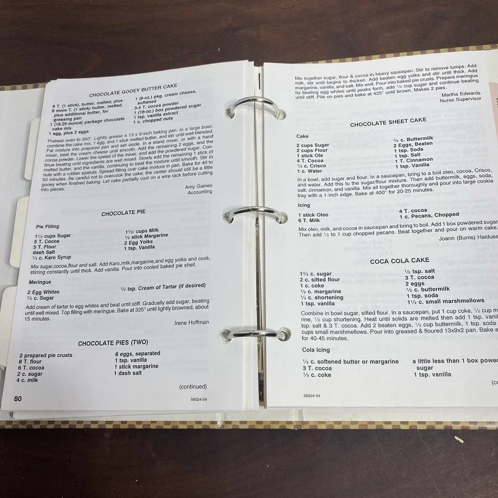VTG Tasteful Treasures Titus Medical Center Texas Regional Cookbook Ring Binder